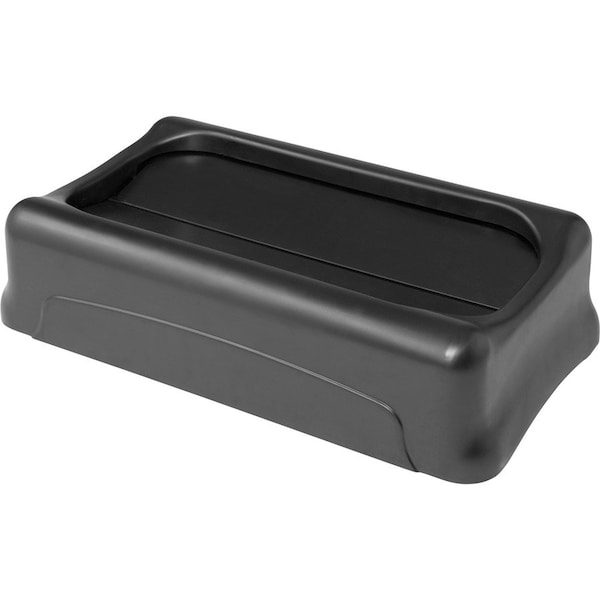 Slim Jim Container Swing Lid, Black, Plastic, 20.5" W/Dia, 4 PK